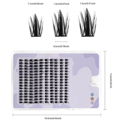 160 Rows Cluster Lashes Faux Mink Eyelashes Cluster Natural Eyelash Extension 3D Russia Strip Individual Eyelashes Cluster