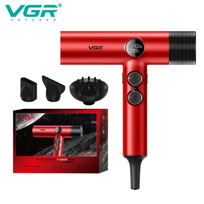 VGR Hair Dryer Professional Hair Dryer Machine Hot and Cold Adjustment Air Blower Brushless Motor 110000 RPM Barber Salon V-401