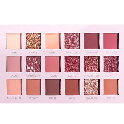 18 Colors Glitter Eyeshadow Palette With Makeup Mirror Pearlescent Matte Shimmer Pigment Nude Long Lasting Eye Shadow Makeup