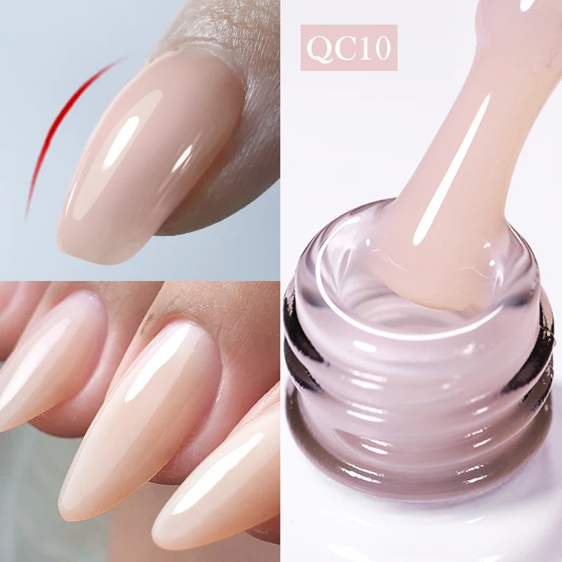 BORN PRETTY Purple Jelly Nude Gel Nail Polish 10ml Translucent Clear Gel Polish French Manicure Milky Natural Transparent Gel