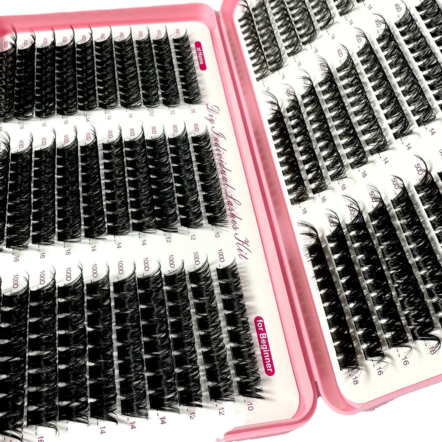 570/640pcs Individul Claster Eyeash Thick & Fluffy Extension 30D/100D Mix Length DIY Cluster Lashes