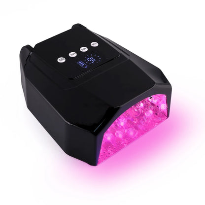 Pro 98W Nail Lamp Cordless Rechargeable UV LED Nail Dryer for Curing Gel Polish Powerful Pink Light Nail Lamp Machine