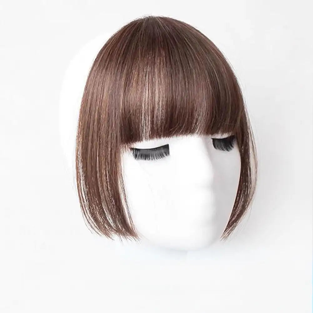 1Pc Cute Synthesis Princess Cut Bangs Hair Extension Synthetic Wig Natural High Temperature Synthetic Fake Bangs Hair Piece Clip