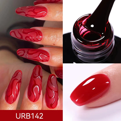 UR SUGAR 7ml Nude Crystal Rubber Base Gel Natural Color Semi Permanent Soak off UV LED Gel Nail Art Varnish