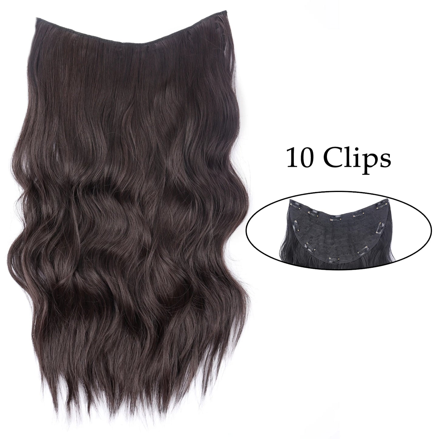 Synthetic 5 Clip In Hair Extensions Long Straight Hairstyle Hairpiece Black Brown Blonde 80CM Natural Fake Hair For Women