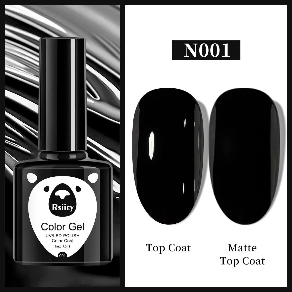 7.3ml Professional Black White Nail Gel Polish Super-Smoth Black&White Gel Nail Polish Semi-Permanent White Black Nail UV Gel