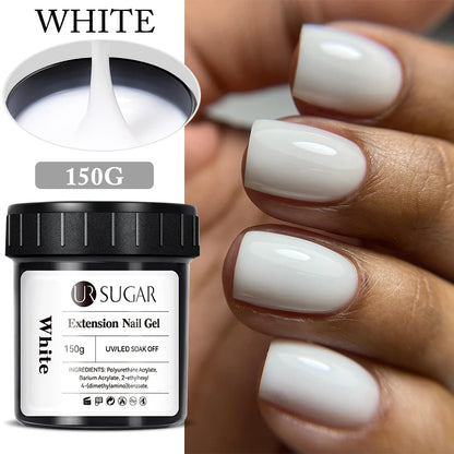 UR SUGAR 150g Quick Extension Gel  Pink Jelly Milky White Camouflage Finger French Hard Gel UV LED Gel Nail Art Design Manicure