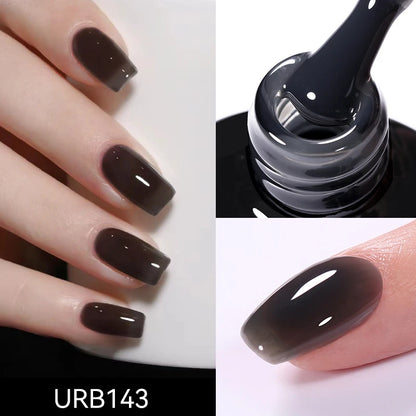 UR SUGAR 7ml Nude Crystal Rubber Base Gel Natural Color Semi Permanent Soak off UV LED Gel Nail Art Varnish