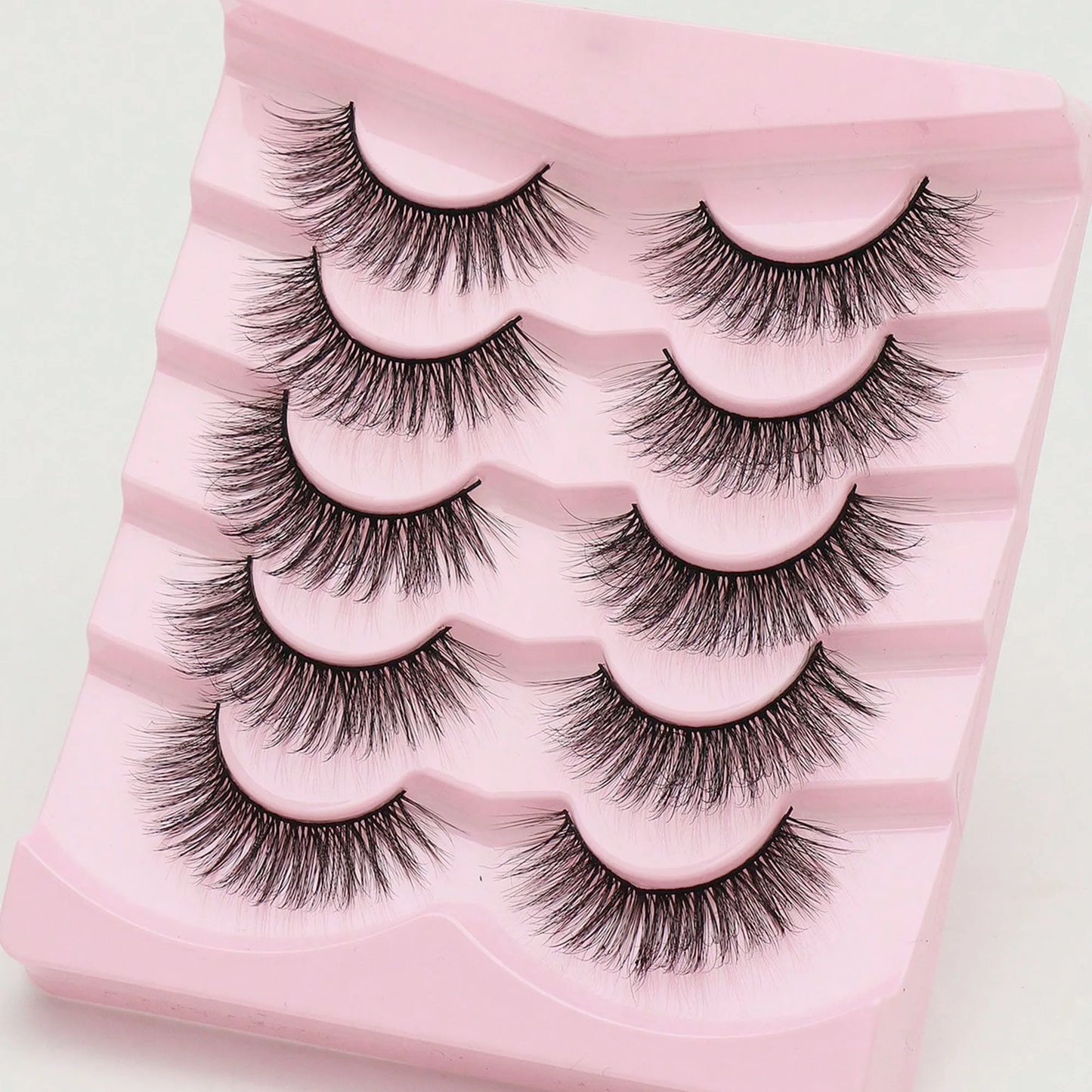 5 Pairs Cat Eye Lashes Faux Mink Eyelashes Winged End Eye Elongated Eyelashes Natural long Manga Lashes Fake Lashes Makeup