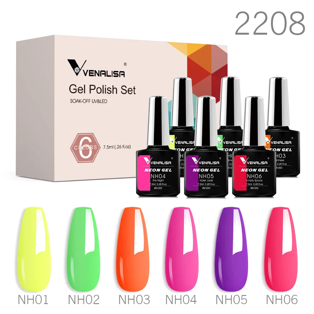 Venalisa Color Nail Gel Polish Kit  Jelly Pink Semi-transparent HEMA FREE Self Leveling Nude Natural Pink Nail Manicure Set