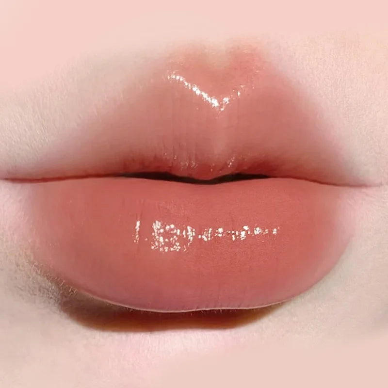 Low Saturation Mirror Water Light Solid Lip Gloss Mirror Russet Lipstick Moisturizing Lips Tint Nature Nude Lip Makeup Cosmetics