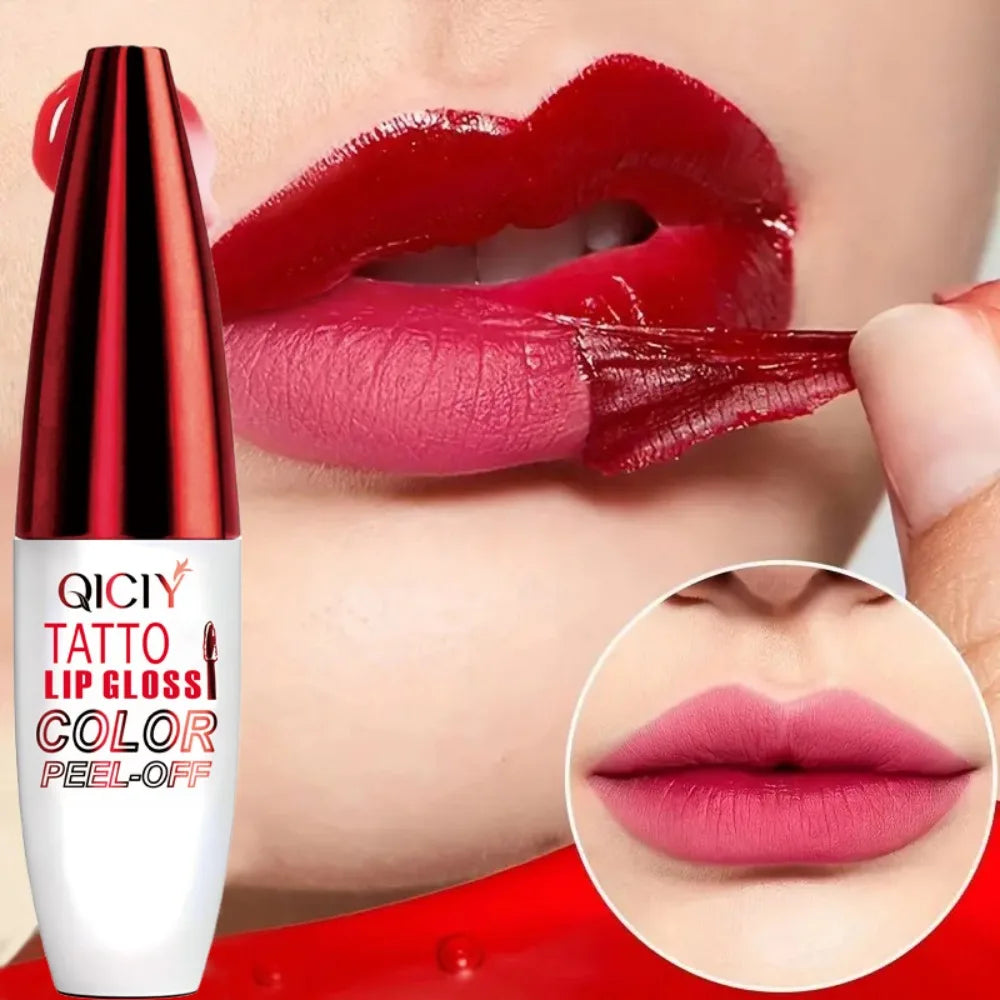 4 Color Liquid Peel-off Lip Gloss Waterproof Long-lasting Matte Lipstick Non-stick Cup Makeup Moisturizing Lip Tattoo Pigment