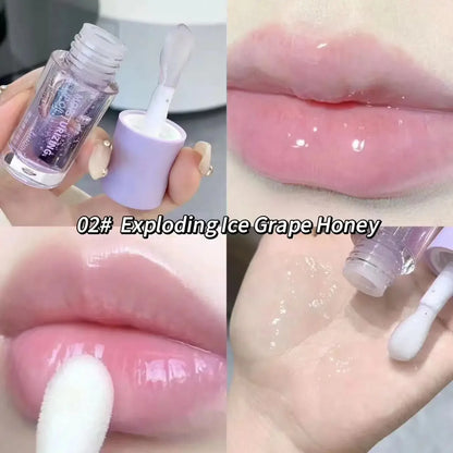 Water Light Lip Gloss Moisturizer Transparent Jelly Mirror Fruit Crystal Lip Oil Clear Hydrating Plumping Korean Lip Care Makeup