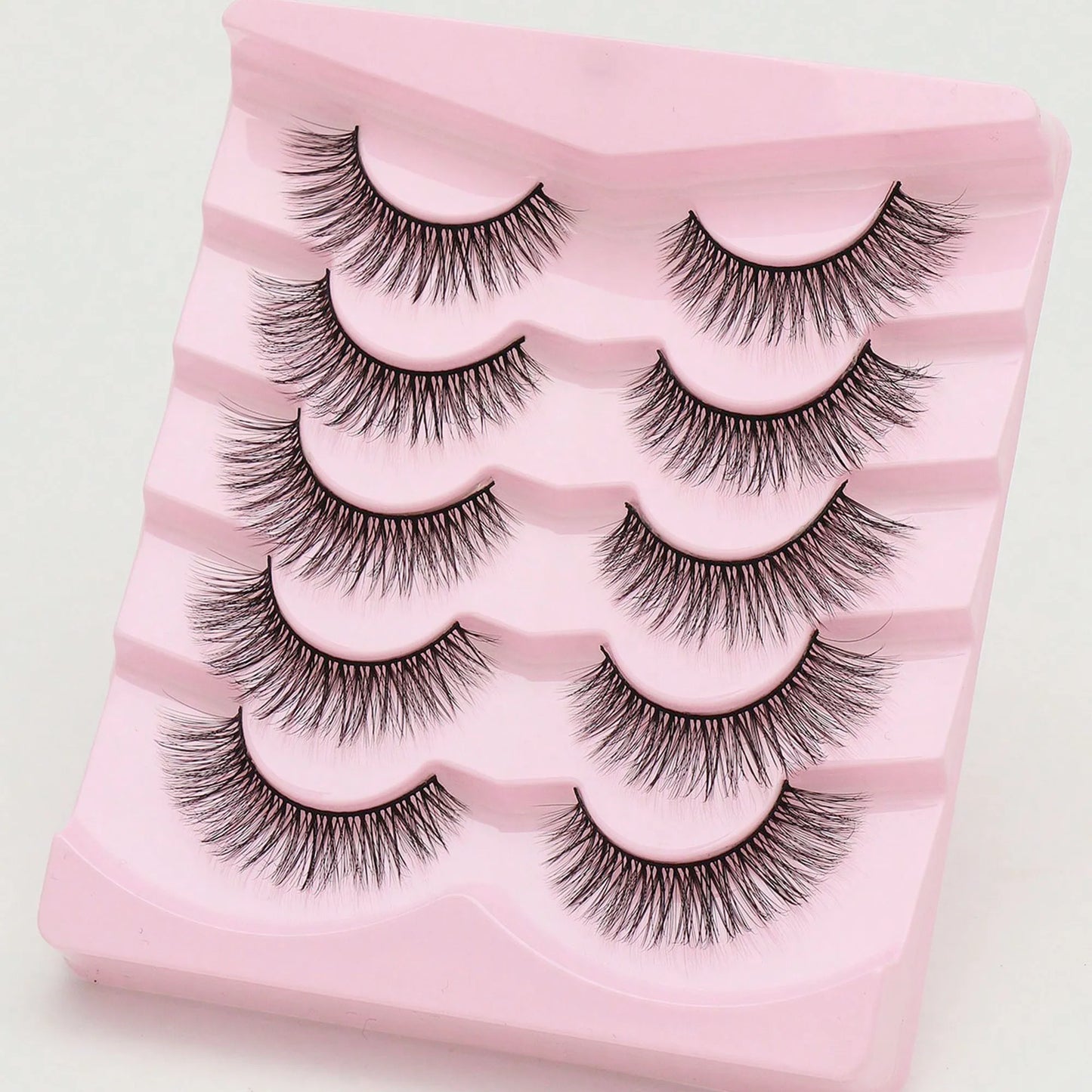 5 Pairs Cat Eye Lashes Faux Mink Eyelashes Winged End Eye Elongated Eyelashes Natural long Manga Lashes Fake Lashes Makeup