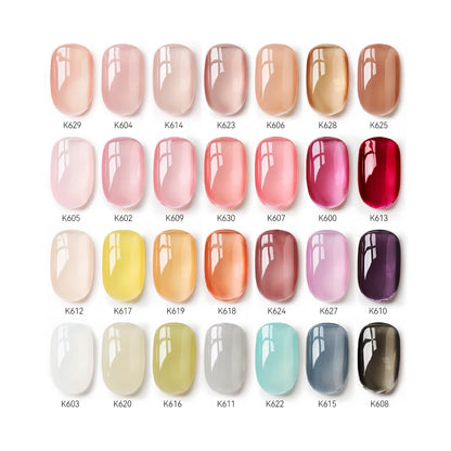 MAYCHAO 12ML 31 Color Ice Transparent Jelly Gel Nail Polish Soak Off UV LED Semi Permanent Transparent Varnish Nail Polish