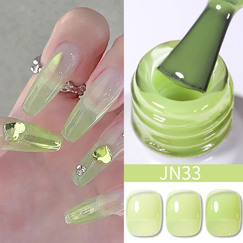 BORN PRETTY Purple Jelly Nude Gel Nail Polish 10ml Translucent Clear Gel Polish French Manicure Milky Natural Transparent Gel