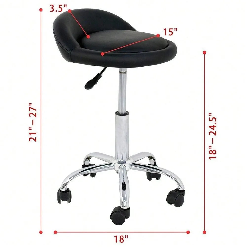 Hydraulic Rolling Swivel Stool Adjustable Tattoo Facial Massage Spa Salon