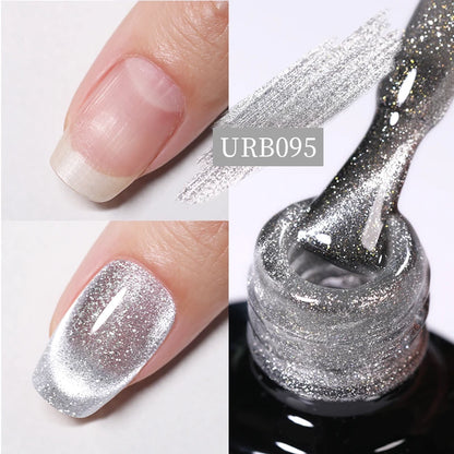 UR SUGAR 7ml Crystal Nude Rubber Base Gel Milky White Pink Gold Glitter Semi Permanent Soak Off UV LED Nail Art Construction Gel