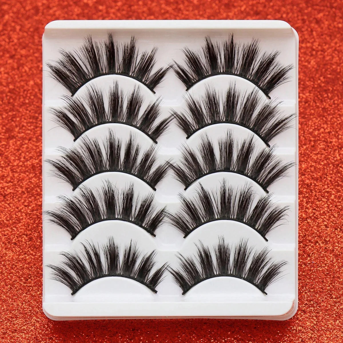 5 Pairs Cat Eye Lashes Faux Mink Eyelashes Winged End Eye Elongated Eyelashes Natural long Manga Lashes Fake Lashes Makeup