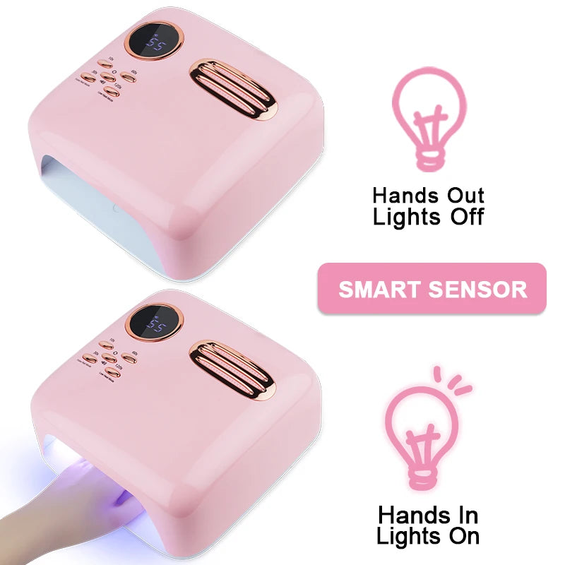 Smart nail dryer 4-gear timing UV LED nail lamp high power 36 dual-light source lamp beads quick dry gel nail polish Curing lamp