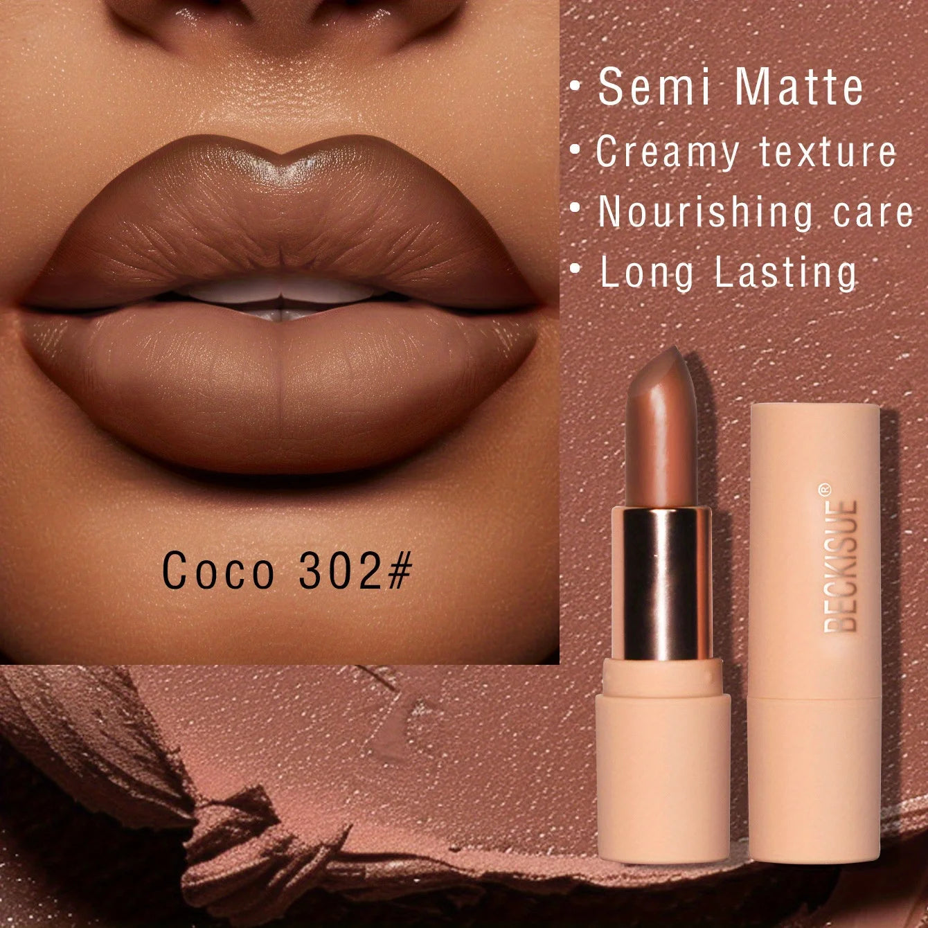 Coffee Velvet Lipstick - Luxurious Deep Nourishing Matte Finish Long-Lasting Waterproof Lip Color