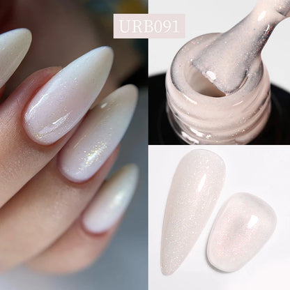 UR SUGAR 7ml Nude Crystal Rubber Base Gel Natural Color Semi Permanent Soak off UV LED Gel Nail Art Varnish