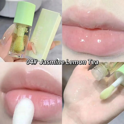 Water Light Lip Gloss Moisturizer Transparent Jelly Mirror Fruit Crystal Lip Oil Clear Hydrating Plumping Korean Lip Care Makeup