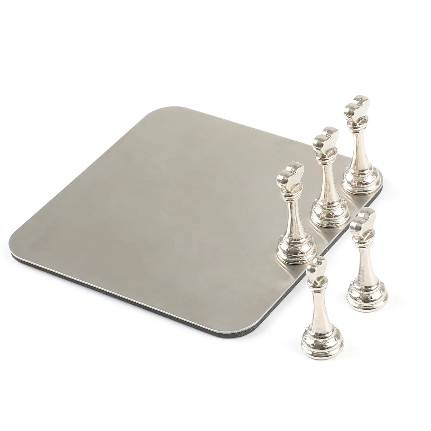 Lootaan Love Nail Holder Set Acrylic Nail Stand for Press On Nail Tips Showing Shelves Stainless Steel Plate Palette Display Kit