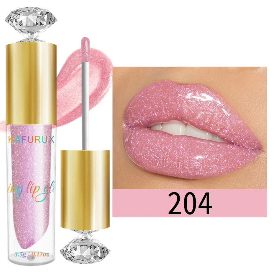 9 Colors Moisturizing Diamond Shimmer Glitter Lip Gloss Makeup Sparkling Glitter Liquid Lipstick  Pearl Lip Gloss Sexy Lip