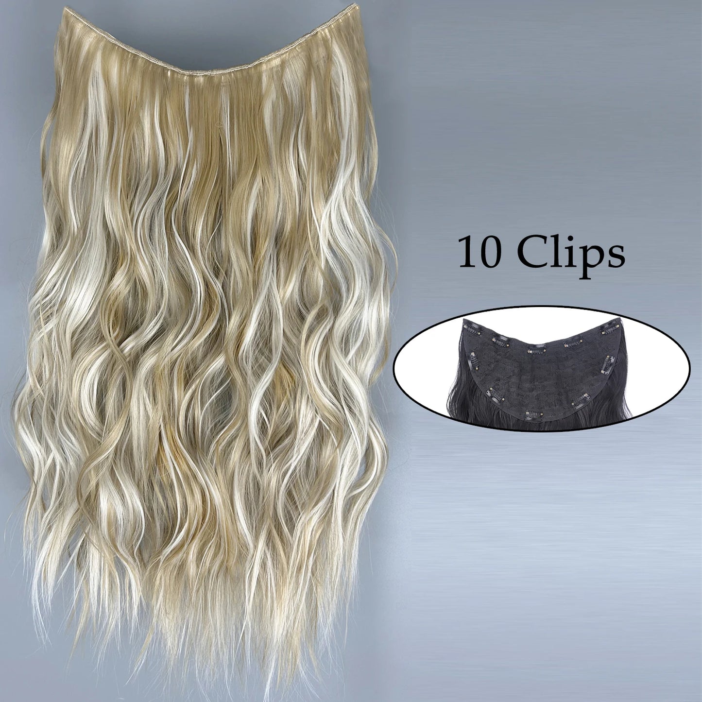 Synthetic 5 Clip In Hair Extensions Long Straight Hairstyle Hairpiece Black Brown Blonde 80CM Natural Fake Hair For Women