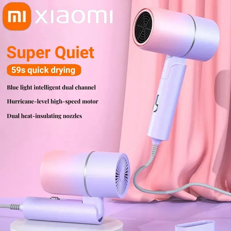 Xiaomi Hair dryer Mini Folding 750W with Carrying Bag Hot Air Anion Hair Care for Home Travel Hair Dryer Dormitory Blow Drier