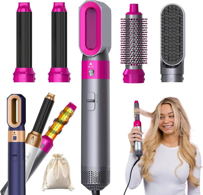 Happy Curls 5 in 1 Hairstyler Pro, Happy Curls, Happy Curls Styler, New Mini Curling Iron, Electric Hair Brush Styler