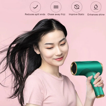 2600mAh Hair Dryer Household Hair Dryer 2Speed Hot and Cold Wind Hair Dryer Household Appliances 40/500W High-Power Negative Ion