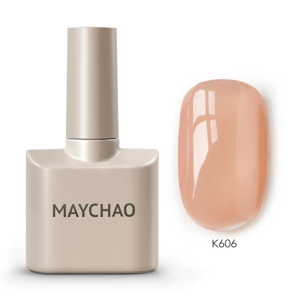 MAYCHAO 12ML 31 Color Ice Transparent Jelly Gel Nail Polish Soak Off UV LED Semi Permanent Transparent Varnish Nail Polish