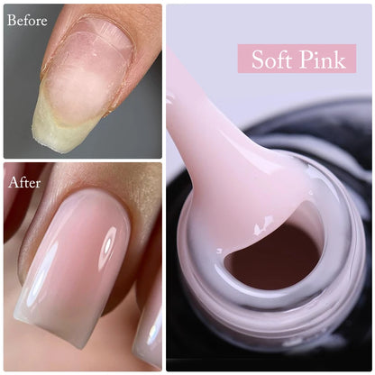 UR SUGAR 7ml Nude Crystal Rubber Base Gel Natural Color Semi Permanent Soak off UV LED Gel Nail Art Varnish