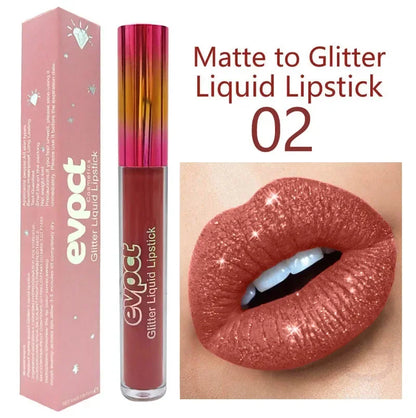 Waterproof Diamond Shimmer Glitter Lip Gloss 15 Colors Matte Glitter Liquid Lipstick Diamond Pearl Colour Lip Gloss Sexy Make Up