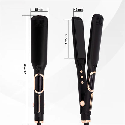 Hair Straightener Curler Professional High Temperature Fast Heating 450℉ / 480℉ Keratin Treatment Hair Flat Iron Dual Voltage