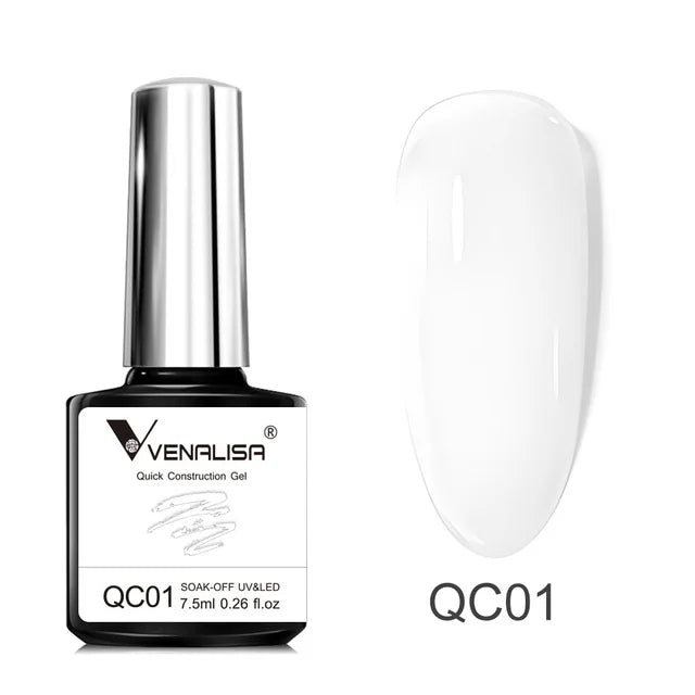 VENALISA 7.5ml Quick Construction Gel, Semi Transparent Jelly Nail Gel Polish, Strengthener Soak Off Gel