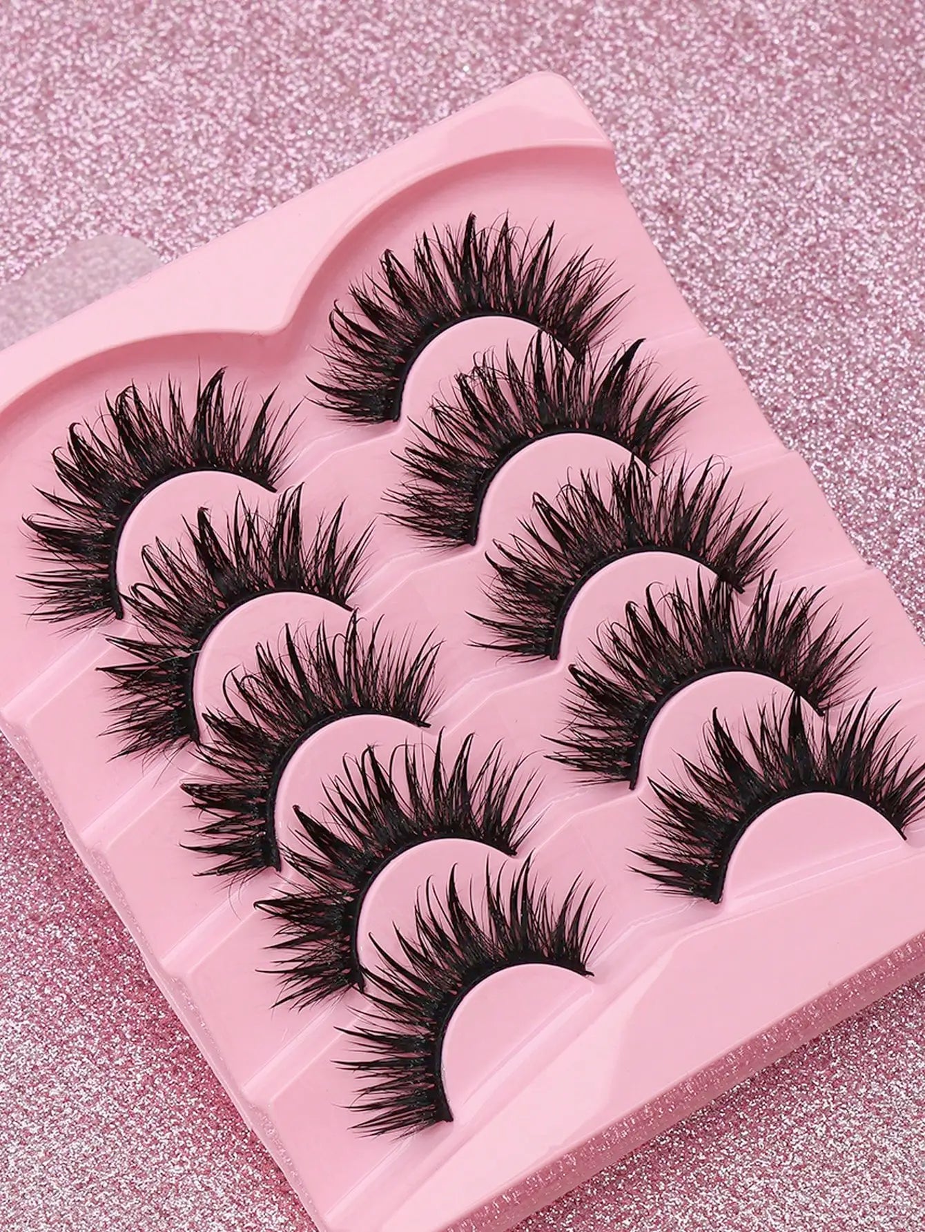 5 Pairs Cat Eye Lashes Faux Mink Eyelashes Winged End Eye Elongated Eyelashes Natural long Manga Lashes Fake Lashes Makeup