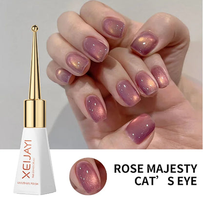 10ml/Bottle Ruby Red Cat Eye Gel Nail Polish Wine red Cherry Dopamine Glitter Nail Gel Soak Off LED/UV Semi-Permanent Manicure