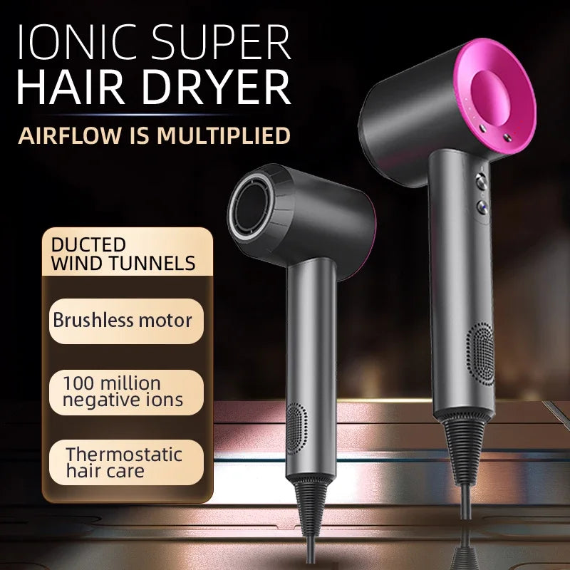 High Speed Anion 110000rpm Hair Dryer Wind 62m/s 1600W 2 Minute Quick Dry Professional Hair Care Negative Lon