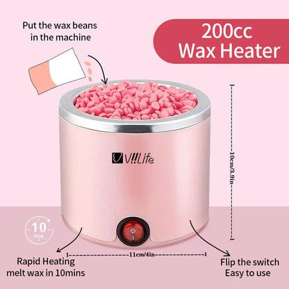 Waxing Machine for Hair Removal Hair Removal Wax Melting Machine 200ml Wax Heater Depilation Paraffin Warmer Waxing Dipping Pot