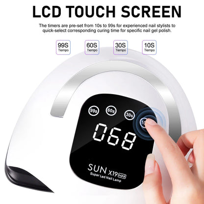 Nail LED lamp nail phototherapy machine nail polish glue fast dry intelligent sensing nail dryer 4-speed timing solidifying lamp