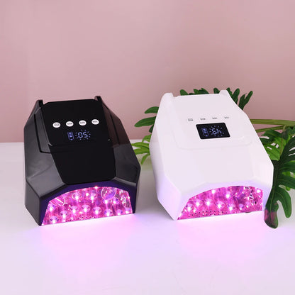 Pro 98W Nail Lamp Cordless Rechargeable UV LED Nail Dryer for Curing Gel Polish Powerful Pink Light Nail Lamp Machine