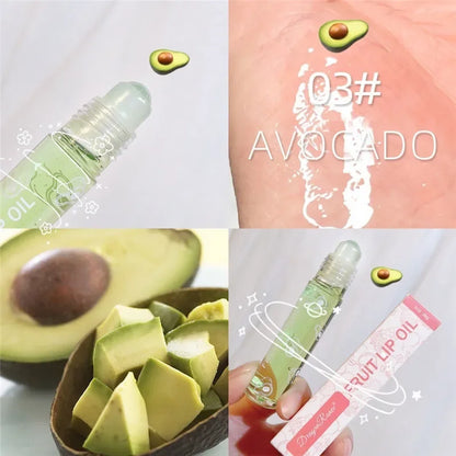 Fruit Lip Gloss Transparent Lip Oil Moisturizing Reducing Lip Lines Nourishes Lips Waterproof Long-lasting Liquid Lips Cosmetics