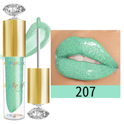 9 Colors Moisturizing Diamond Shimmer Glitter Lip Gloss Makeup Sparkling Glitter Liquid Lipstick  Pearl Lip Gloss Sexy Lip