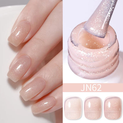 BORN PRETTY Purple Jelly Nude Gel Nail Polish 10ml Translucent Clear Gel Polish French Manicure Milky Natural Transparent Gel