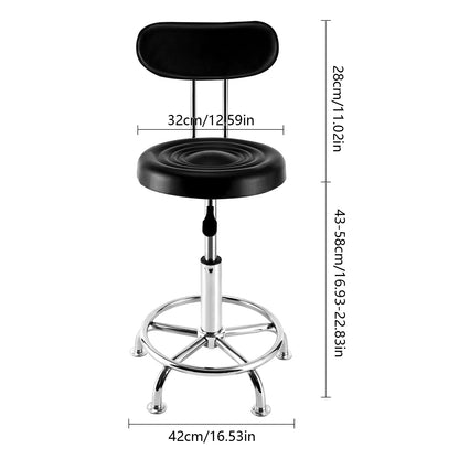 Stool Salon Chair with 360 Degree Swivel Seat Heavy Duty Hydraulic Height Adjustable High Barber Cutting Stools