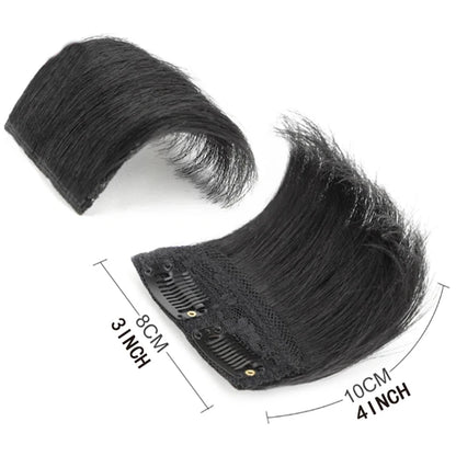 10cm Synthetic Short Straight Pad Invisible Hair Extension Lining of Hair Top Side Cover Hairpiece for Women