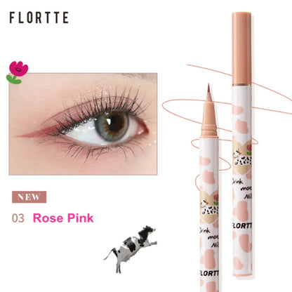 Flortte Ultra-fine Liquid Eyeliner&Lying Silkworm Pen Waterproof Long Lasting No Smudging Eye Liner Applicator Pencil